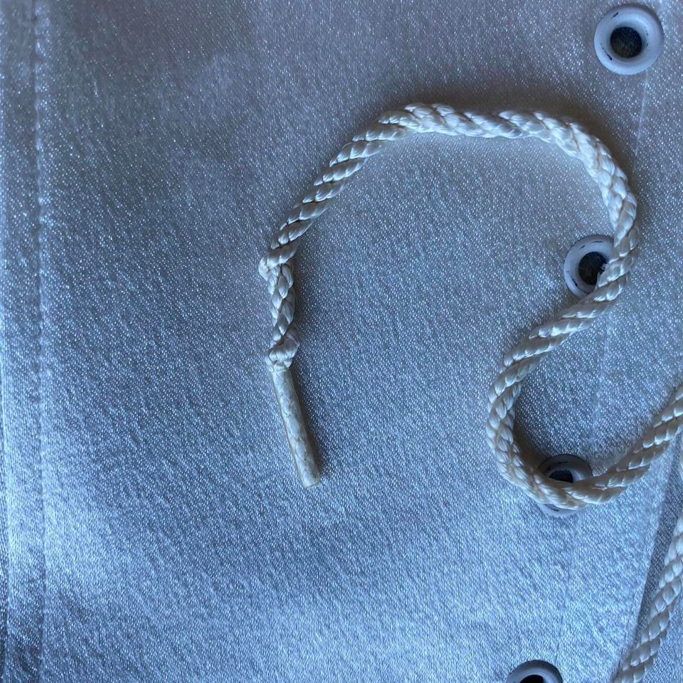 Dawn Stretton white lace up corset uk 16