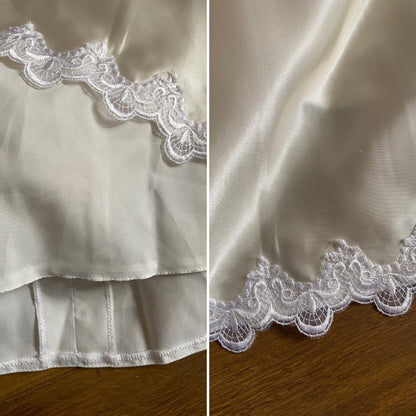 Gianni Balenti ivory satin 80s wedding dress uk 10