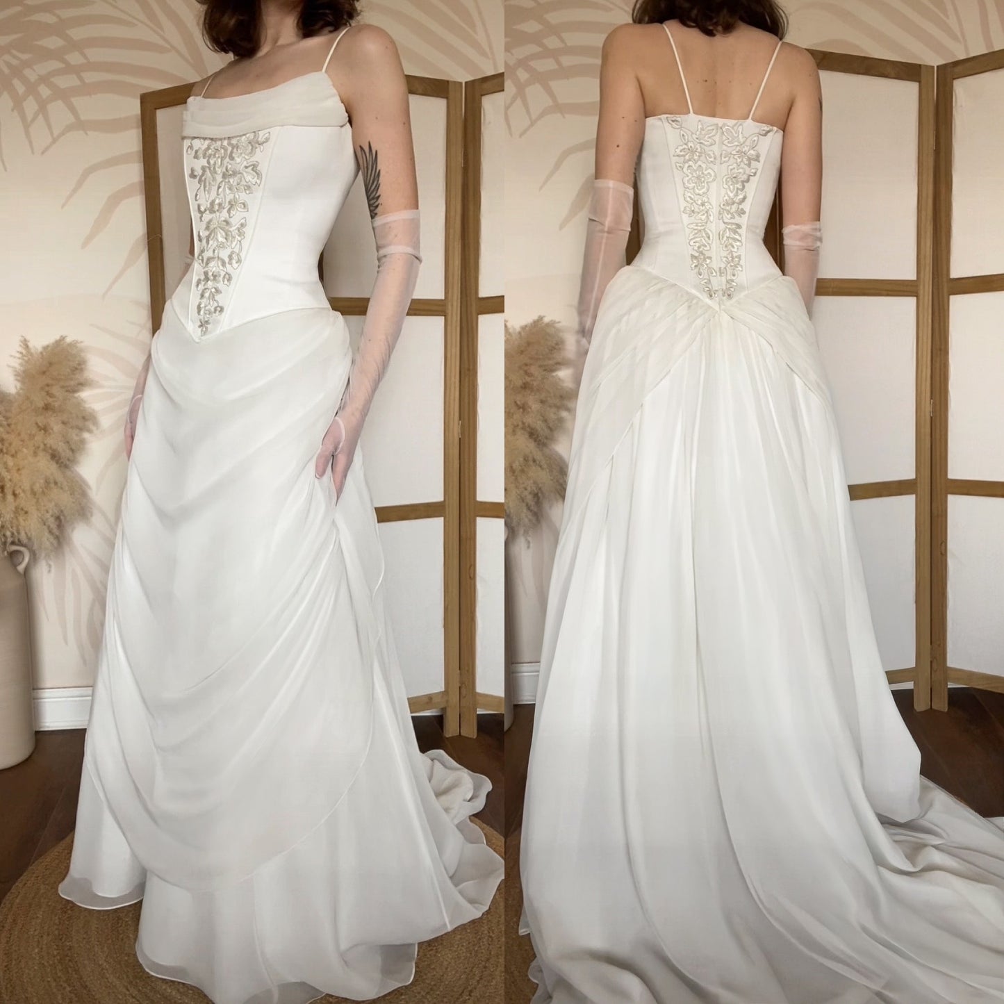 Veromia ivory a-line dreamy wedding dress uk 10-12