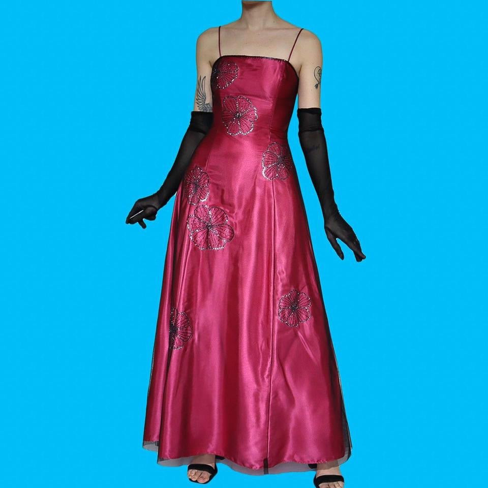 Pink Blondie Nites a-line evening prom dress UK 8