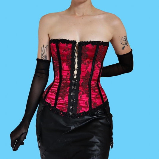 Dark Pink Shirley of Hollywood Corset UK L/14