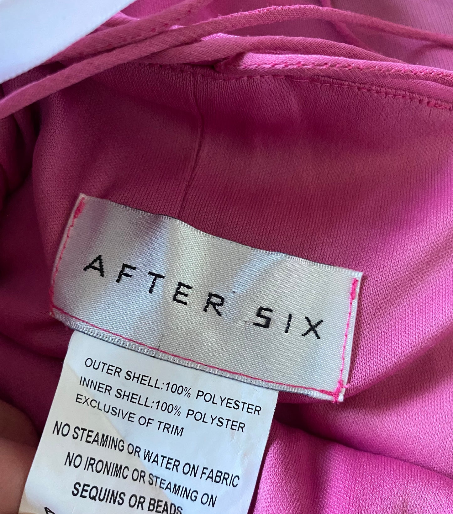 Pink chiffon After Six midi dress UK 12