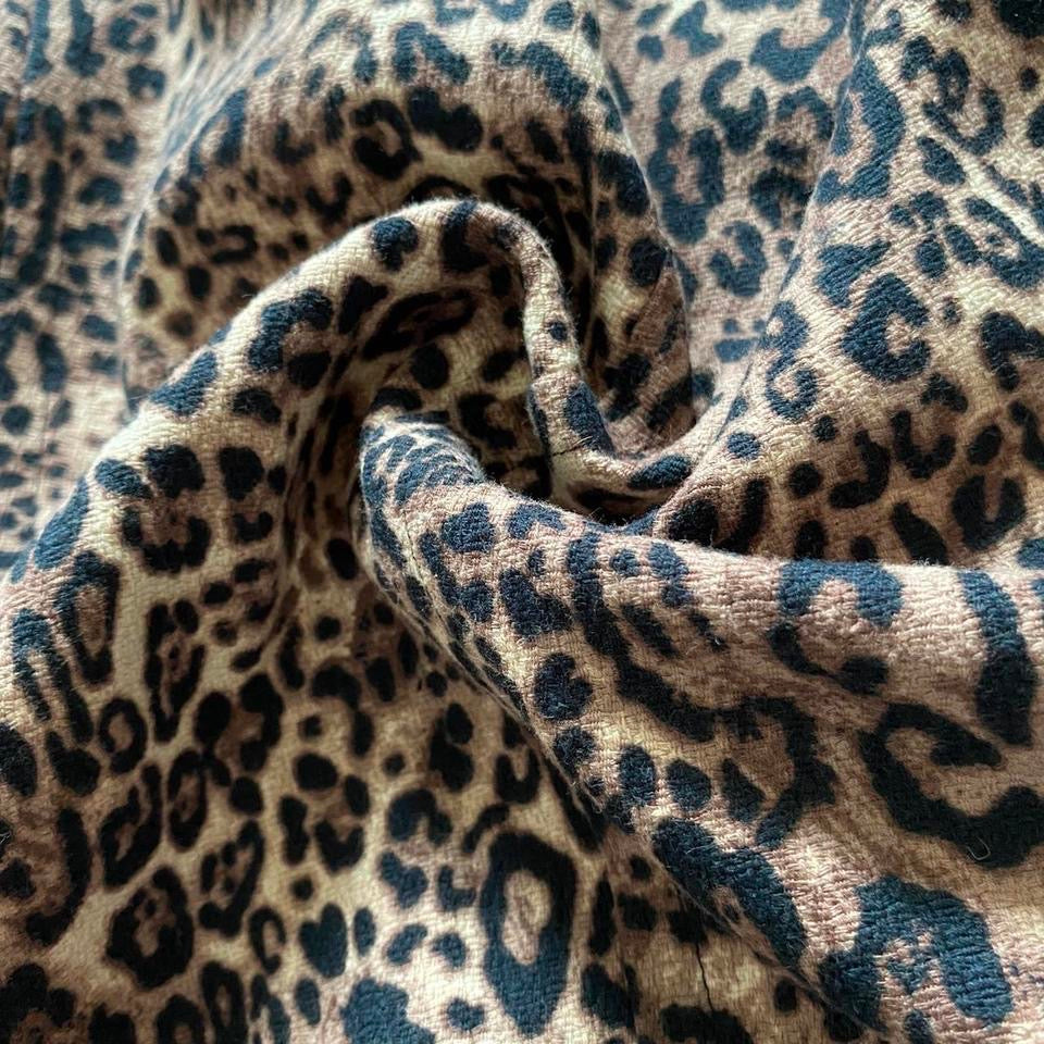 Leopard print long coat UK L