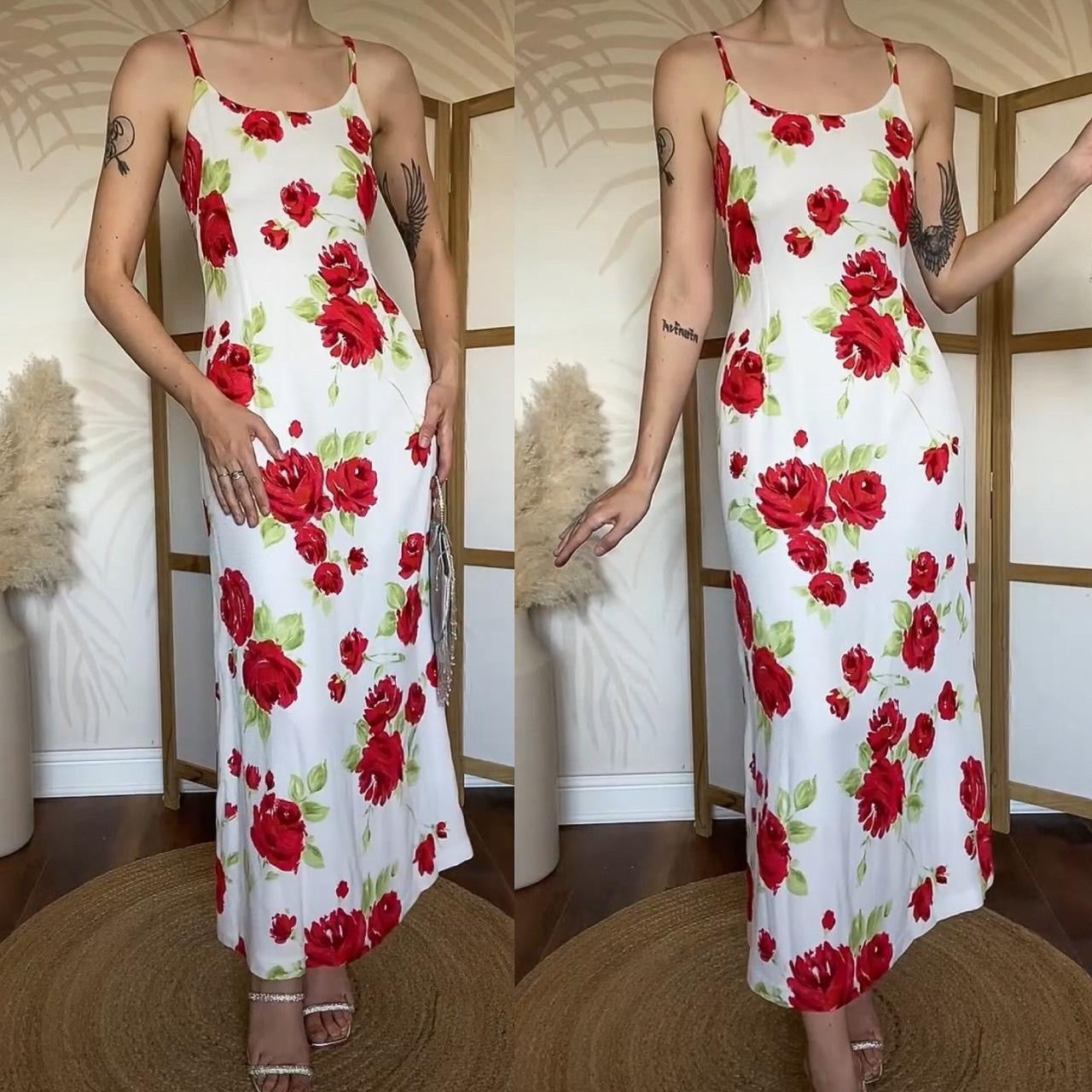 Laura Ashley white floral summer dress uk 12