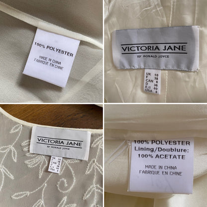 White 2-piece wedding co ord set uk 10