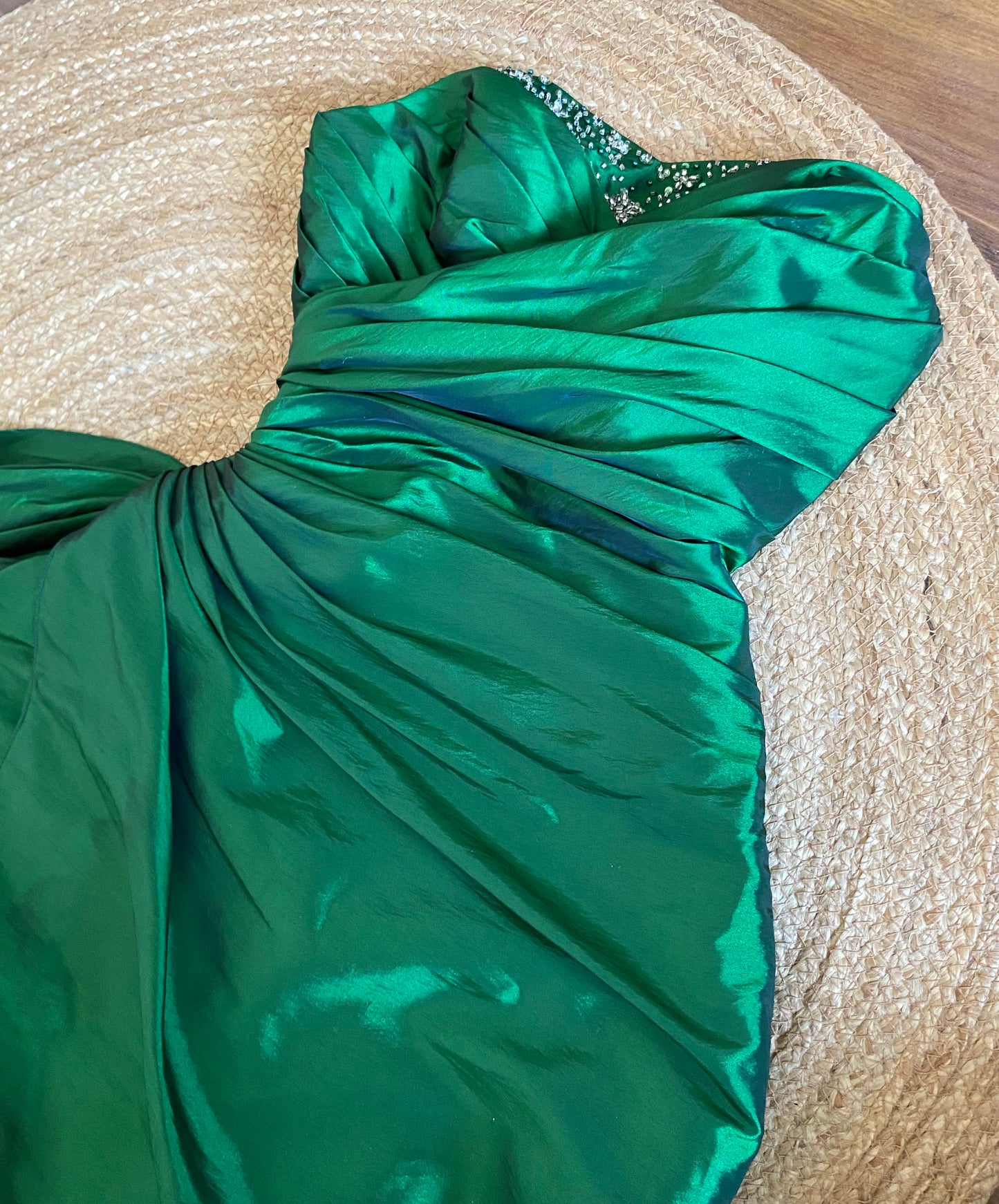 Emerald green Hilary Morgan a-line prom dress uk 12