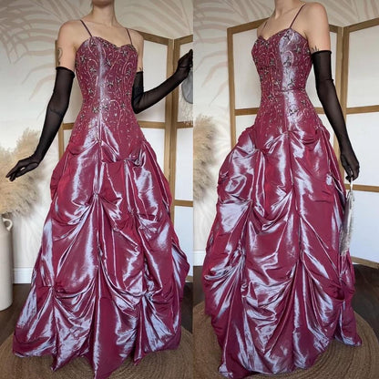 Iridescent purple a-line prom dress uk 10