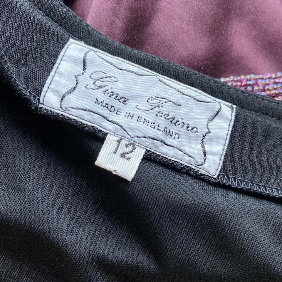 Black glittery midi evening dress UK 10