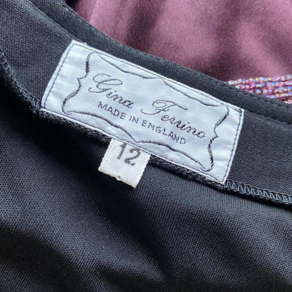 Black glittery midi evening dress UK 10