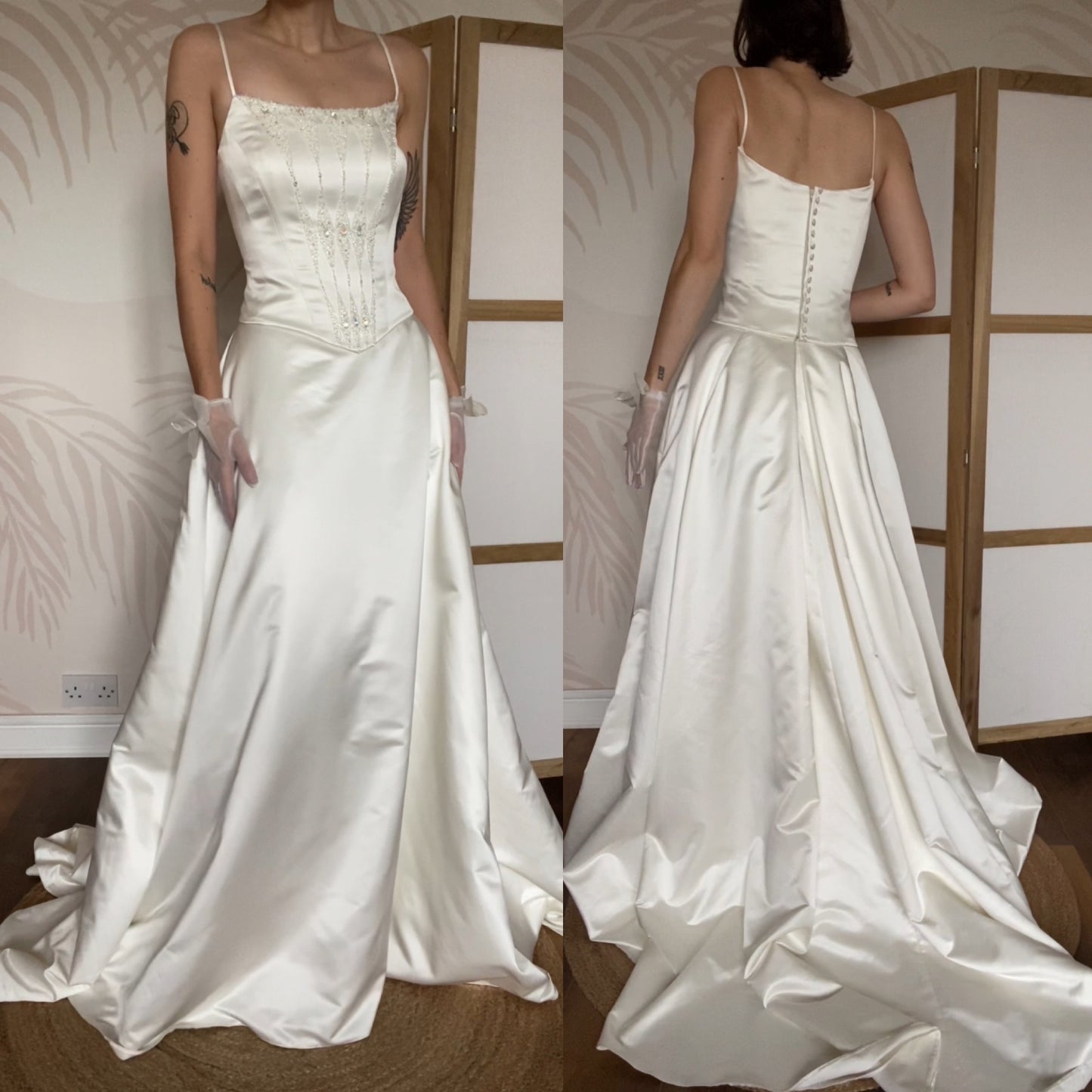 Ellis bridal vintage 2 piece wedding set UK 12