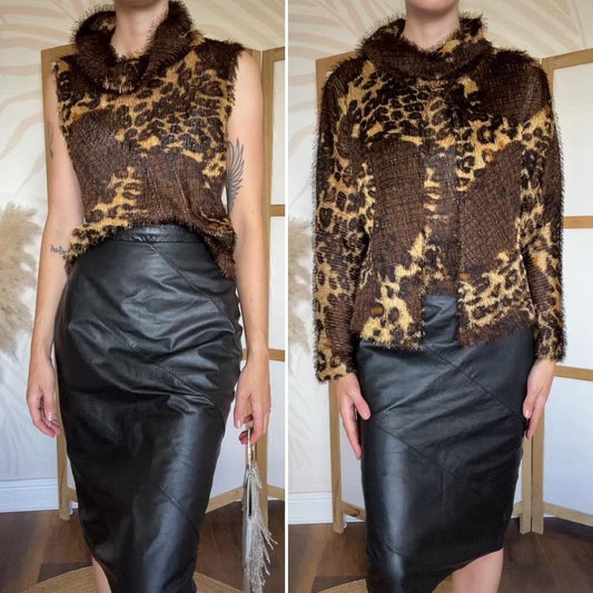 Joseph Ribkoff fluffy 2 piece top & cardigan set uk 12