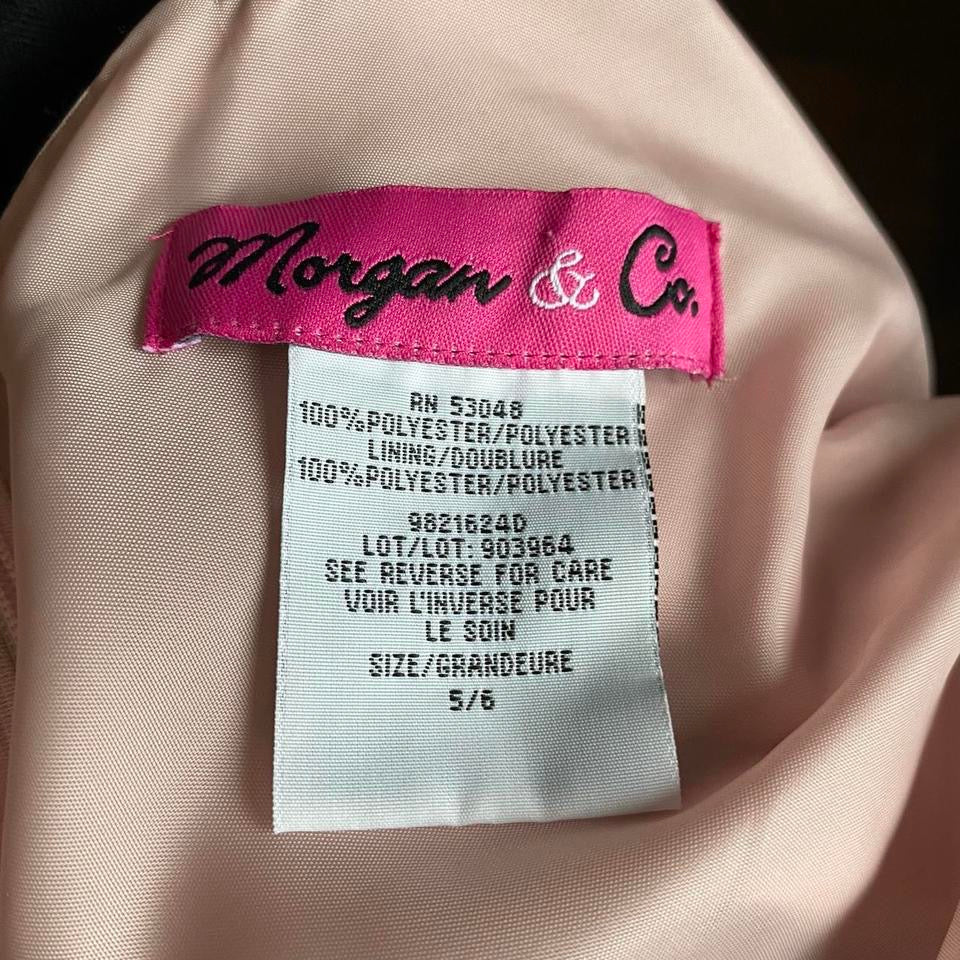 Beautiful silky baby pink diamanté evening dress UK 8-10