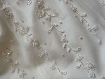 Ivory beaded wedding dress uk 10-12