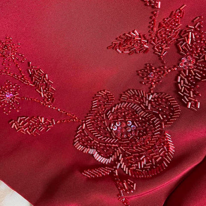 Red Pearce Fionda Beaded Fitted Dress UK 14