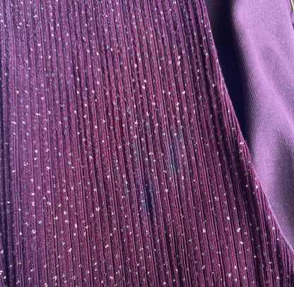 Dark purple glittery open back evening dress UK 12