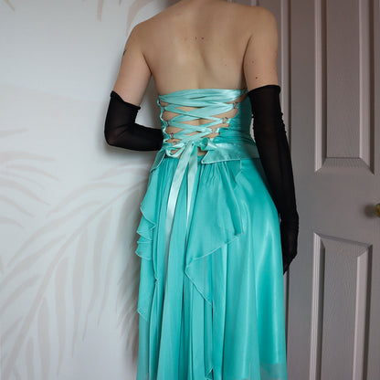 Sapphire strapless lace up midi dress UK 8