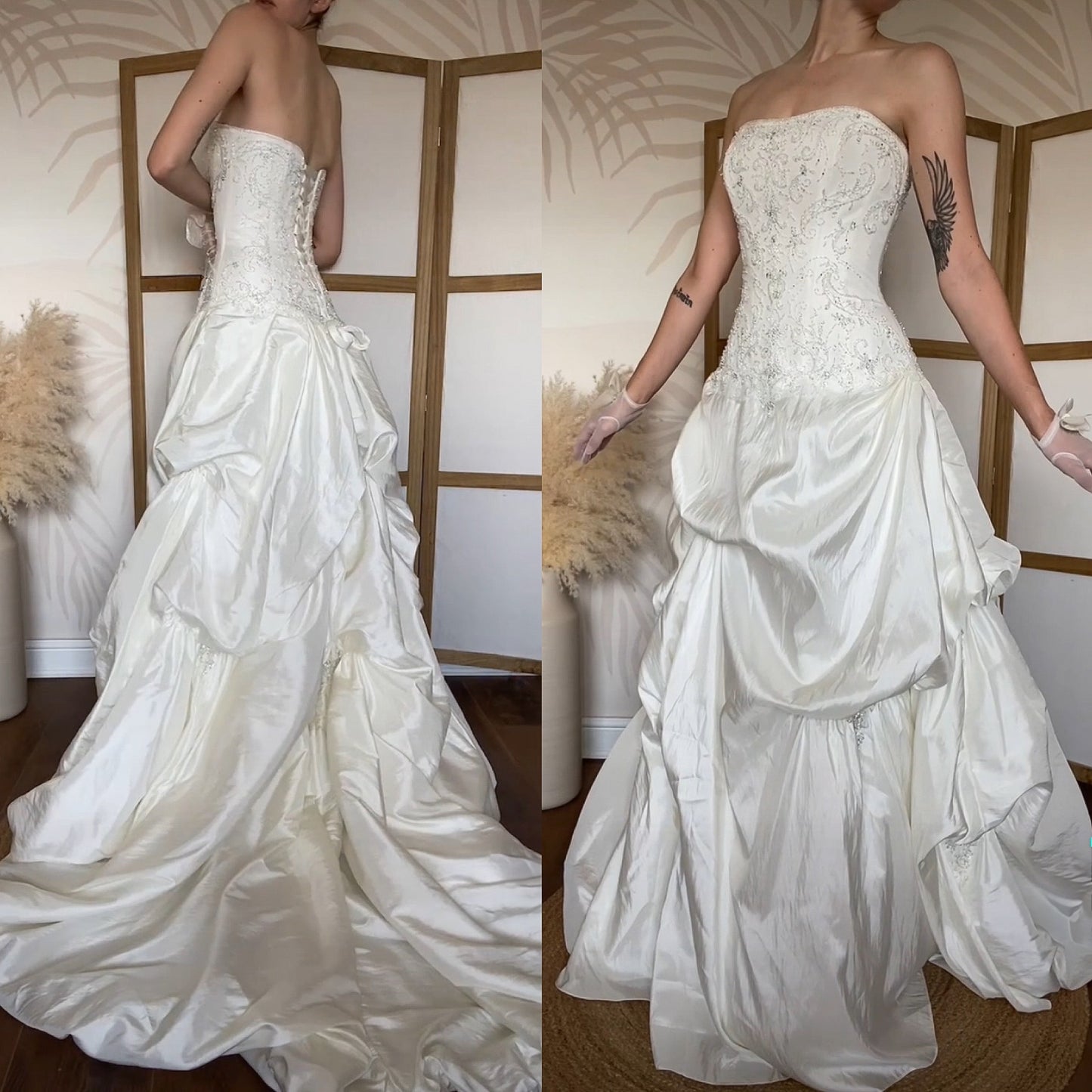 Maggie Sottero Couture strapless wedding gown uk 12