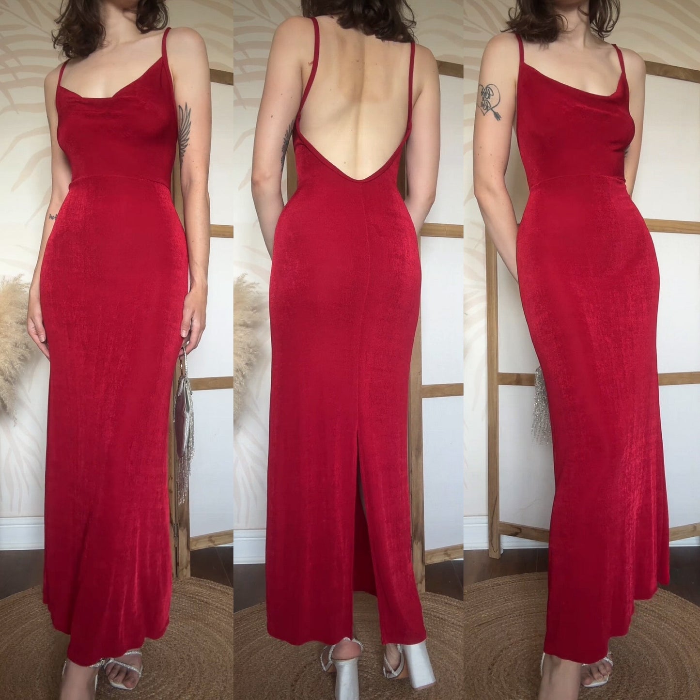 Vintage Ann Summers red stretch dress uk 14-16