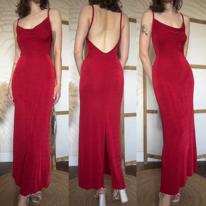 Vintage Ann Summers red stretch dress uk 14-16