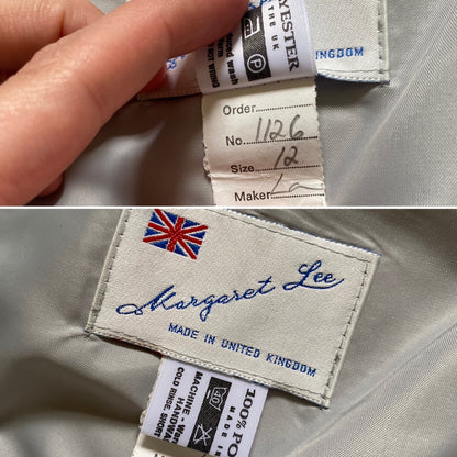 Margaret Lee ice blue strapless evening dress & shawl uk 12