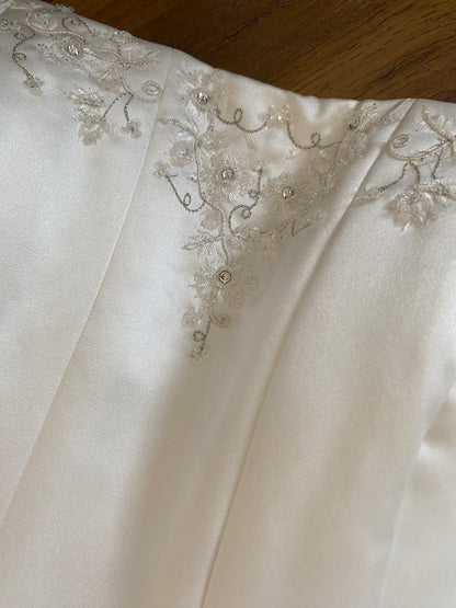 Ivory strapless Sincerity Bridal wedding dress uk 12