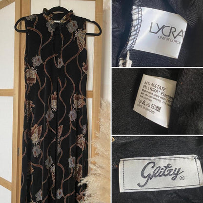 Black stretchy butterfly print 2 piece co ord uk 10