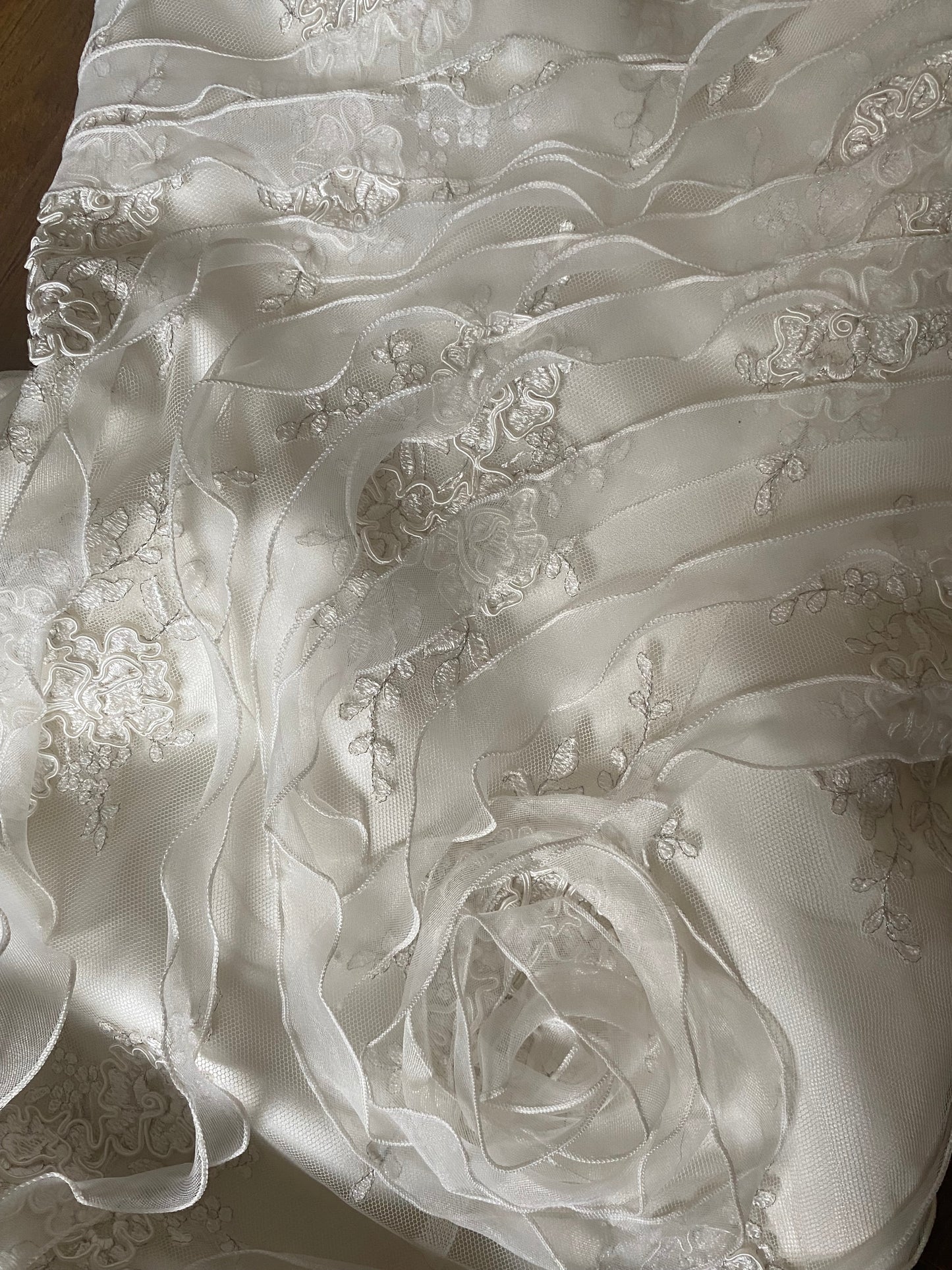 One shoulder lace wedding dress UK 12