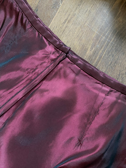 Veromia burgundy 2 piece corset & skirt set UK 8-10