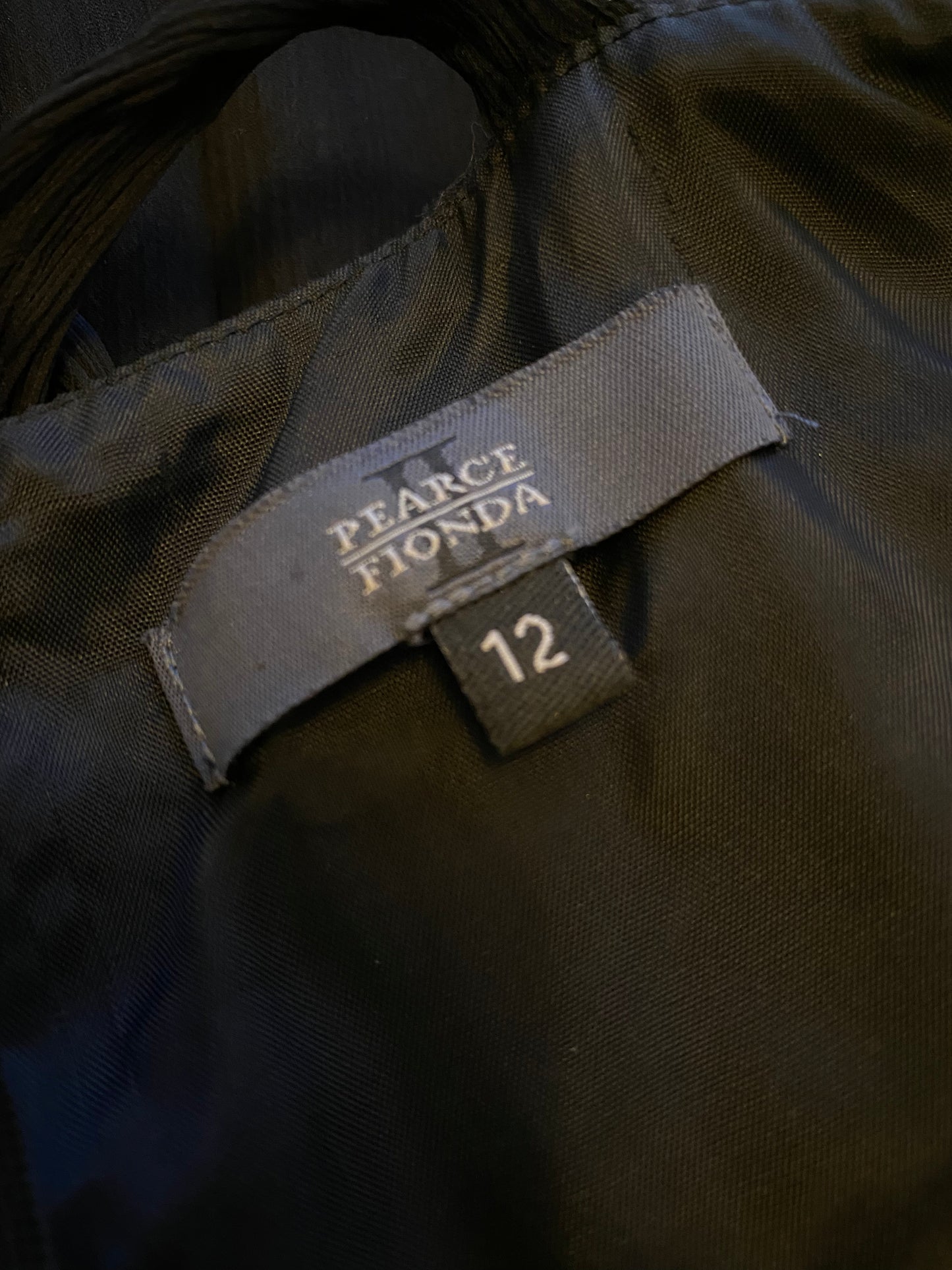 Black 100% silk evening gown UK 12