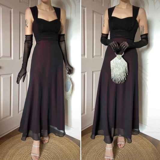 Roman Originals black & red evening dress UK 12