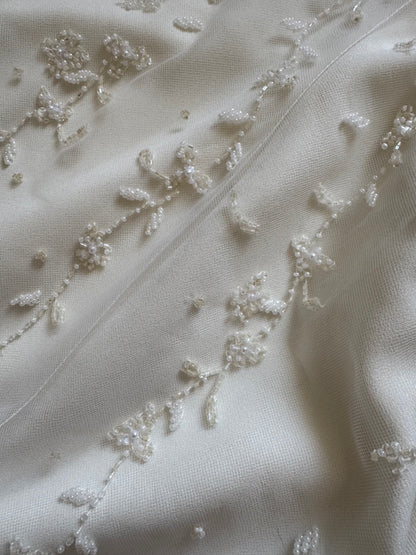 Ivory beaded wedding dress uk 10-12