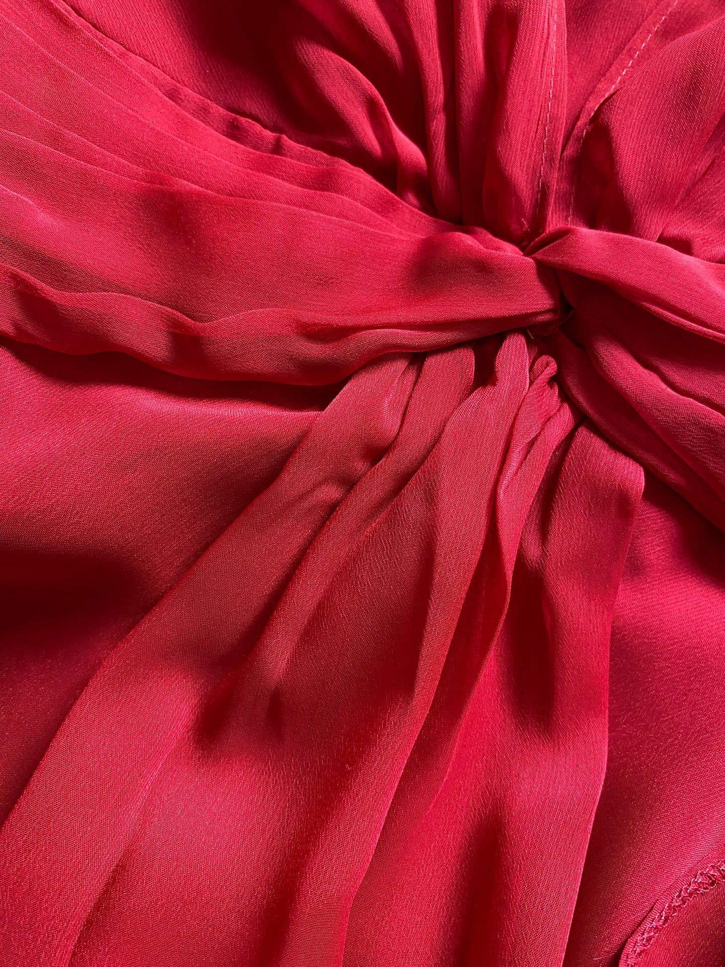 Red halter neck midi dress UK 10