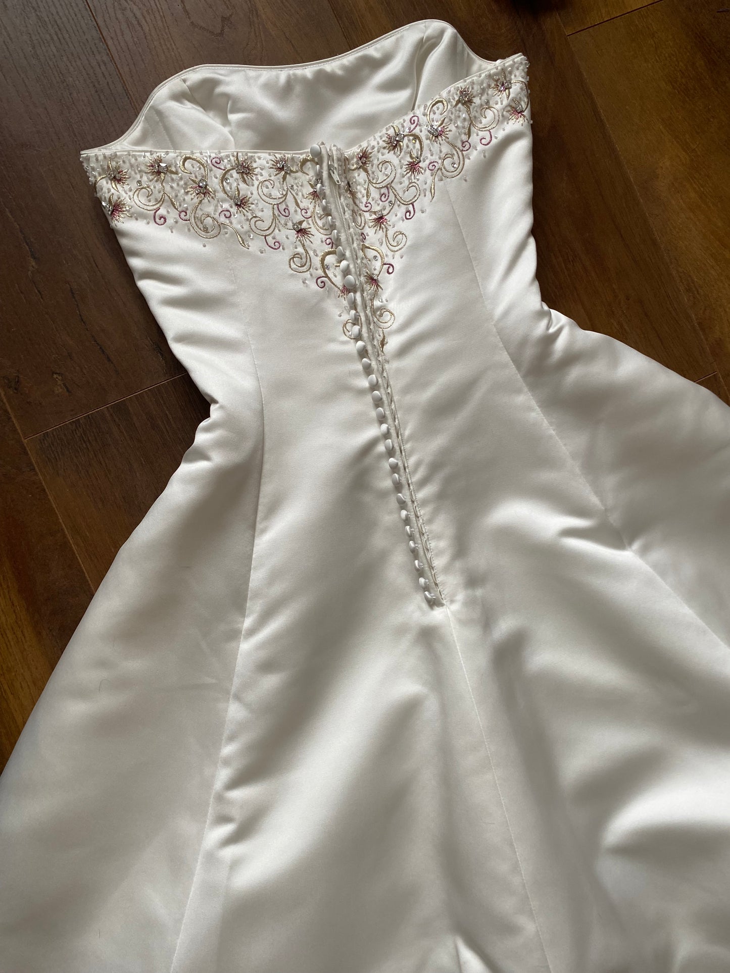 Maggie Sottero strapless a-line wedding dress uk 10