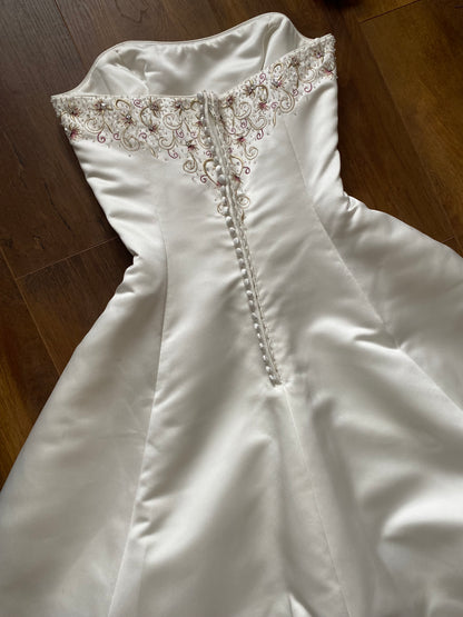 Maggie Sottero strapless a-line wedding dress uk 10