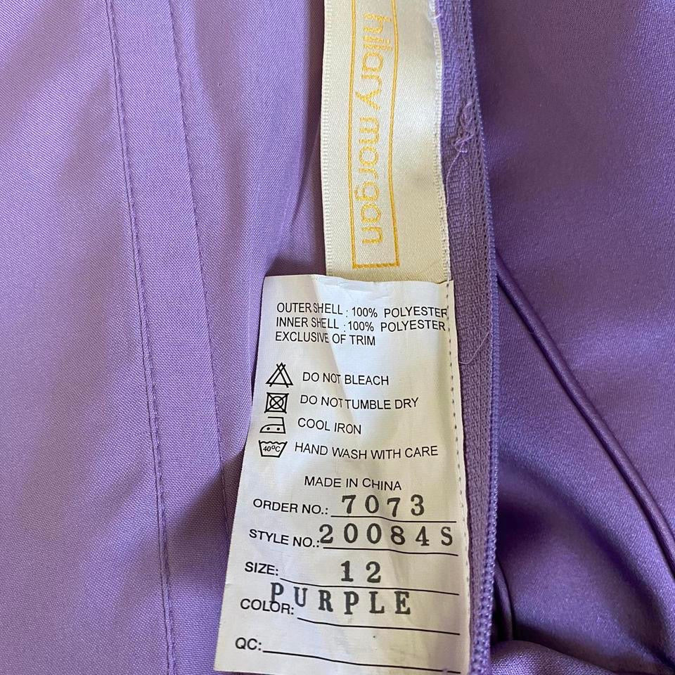 Hilary Morgan Vintage Purple Strapless Corset Gown UK 10-12