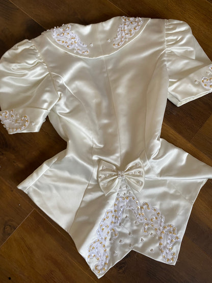Jean Elizabeth 2-piece wedding dress & jacket set uk 8