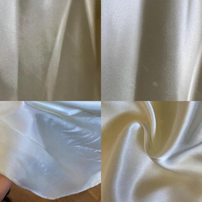 White satin Zum Zum diamanté evening gown UK 10