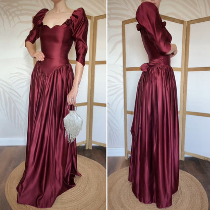 Pronuptia burgundy evening dress uk 8-10