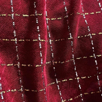 Red stretch high neck glittery evening dress UK 10