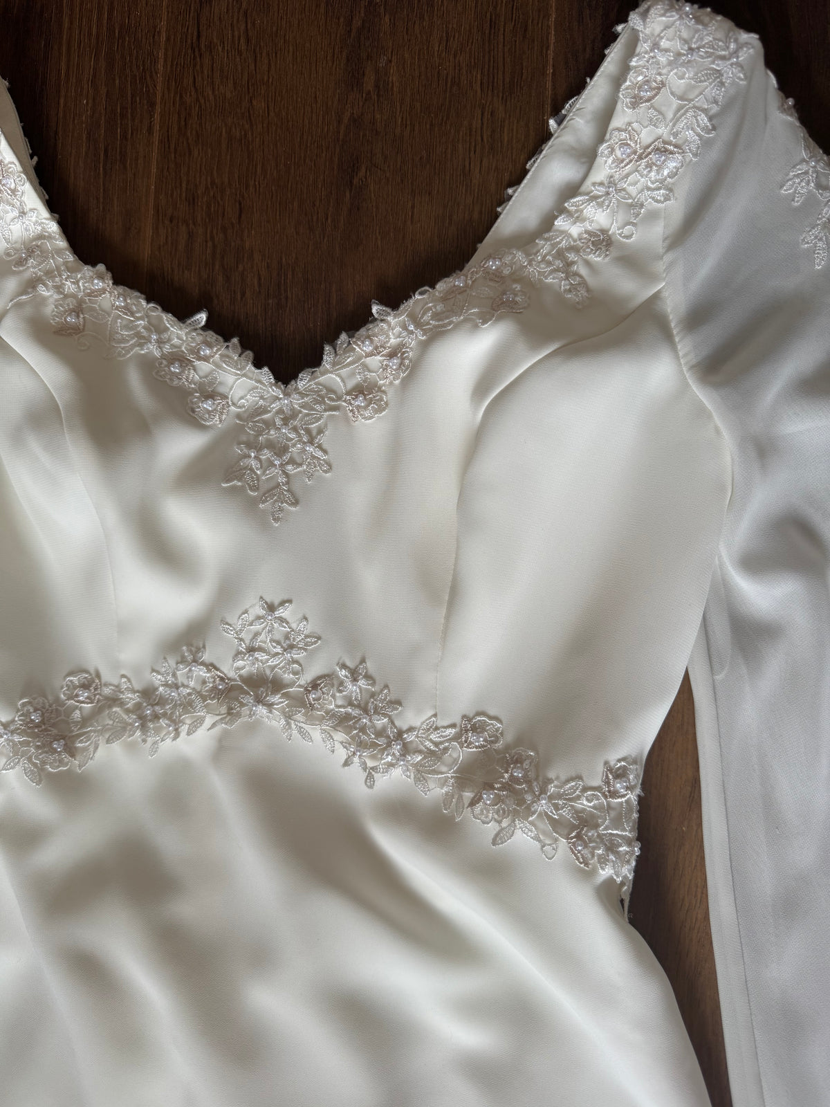 Ivory long sleeve ethereal wedding dress uk 10-12