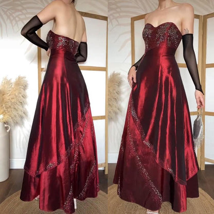 Yve London red beaded prom dress & shawl uk 8-10