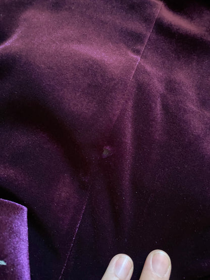 Dark purple velvet halterneck evening dress uk 12