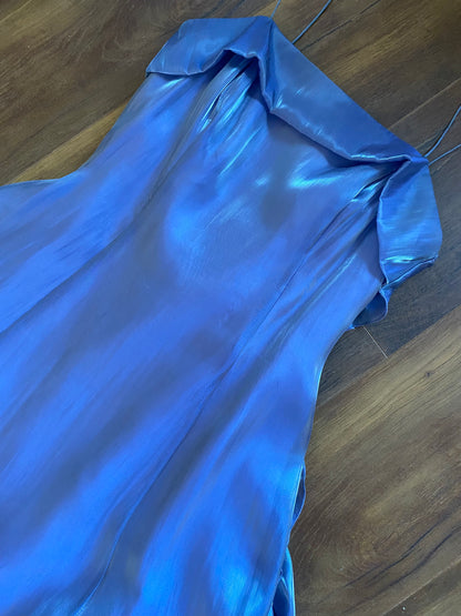 Lilac Debut silky a-line evening dress UK 10