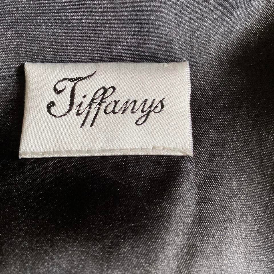 Tiffanys black chiffon evening gown UK 12 & UK 14