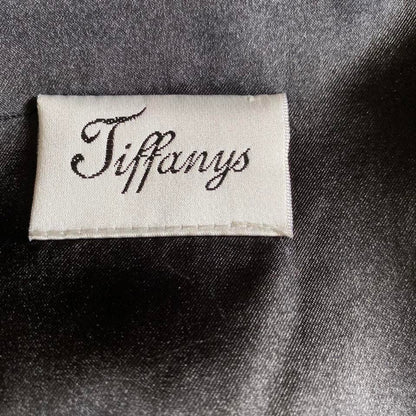 Tiffanys black chiffon evening gown UK 12 & UK 14