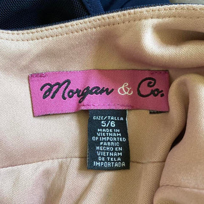 Navy Morgan & Co stretch evening dress UK 10