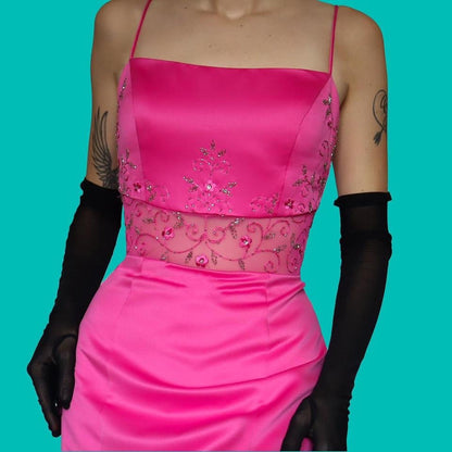 Fuchsia pink fishtail evening dress UK 10-12, UK 12-14 & UK 16 available
