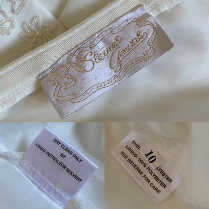 Stevies Gowns ivory off shoulder wedding dress uk 8