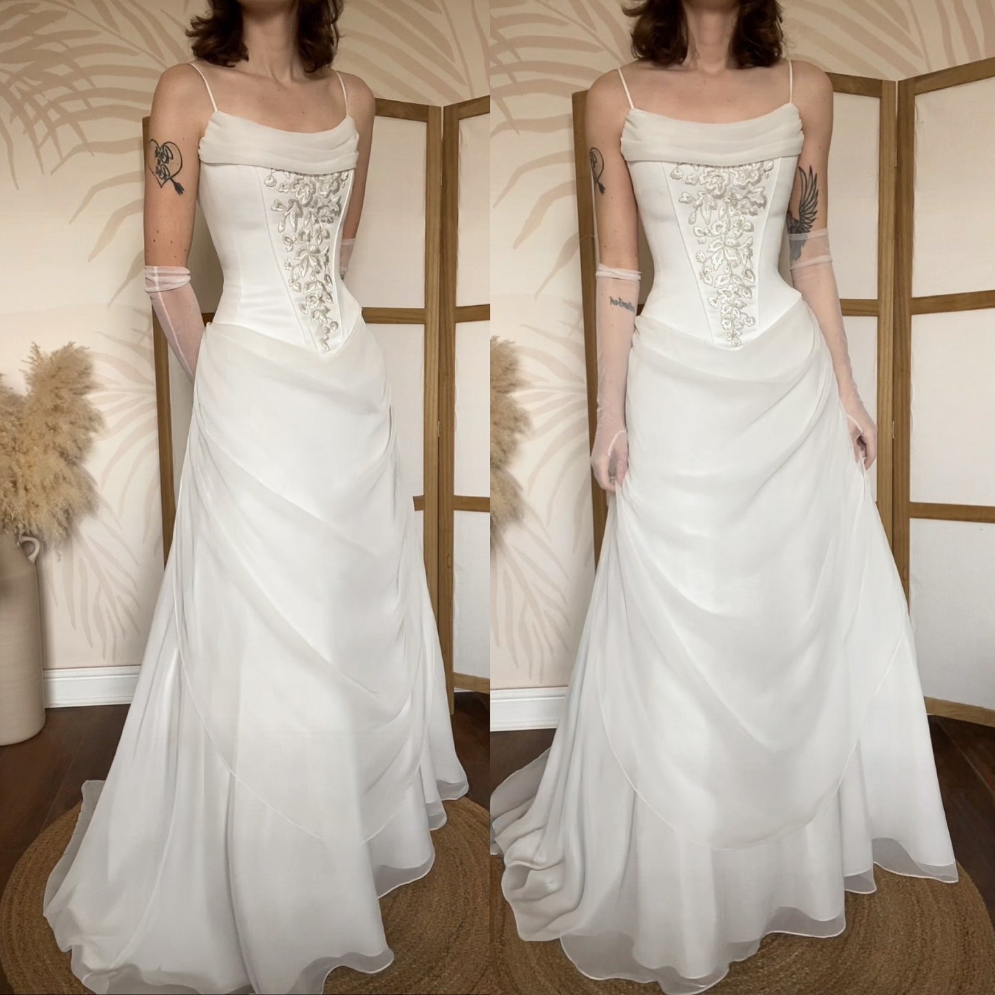 Veromia ivory a-line dreamy wedding dress uk 10-12