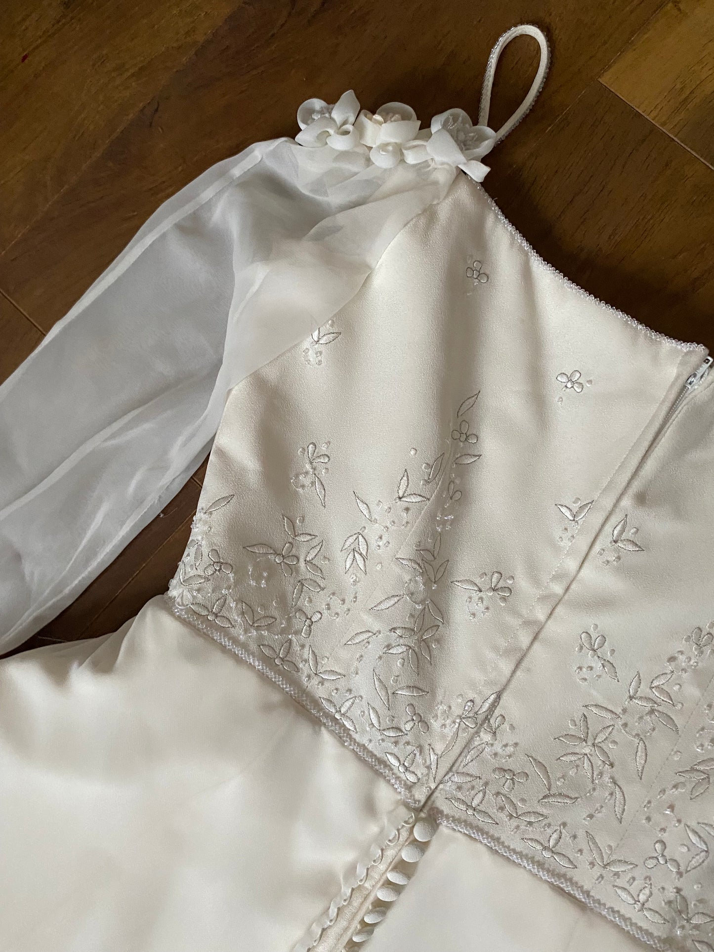 Ivory Benjamin Roberts ethereal wedding dress uk 12